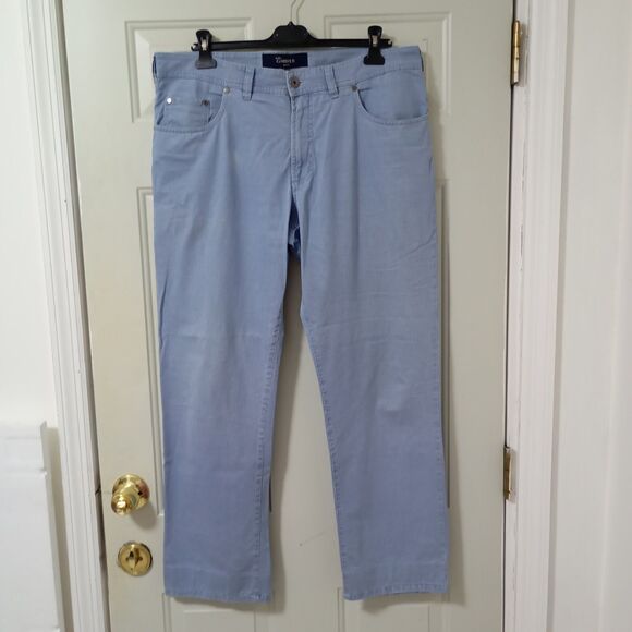 Atelier Gardeur Nigel Regular Fit Pants 38x34 Burnt Blue Chino Straight Mens - Picture 1 of 14